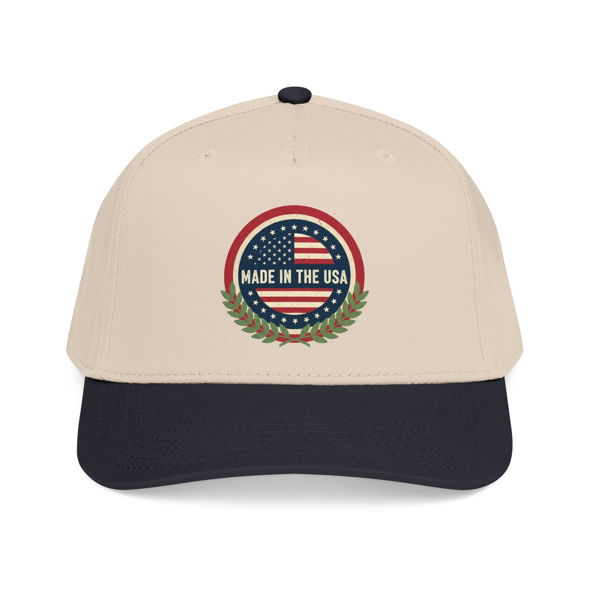 Made in the USA Baseball Cap — Vintage American Flag Patch