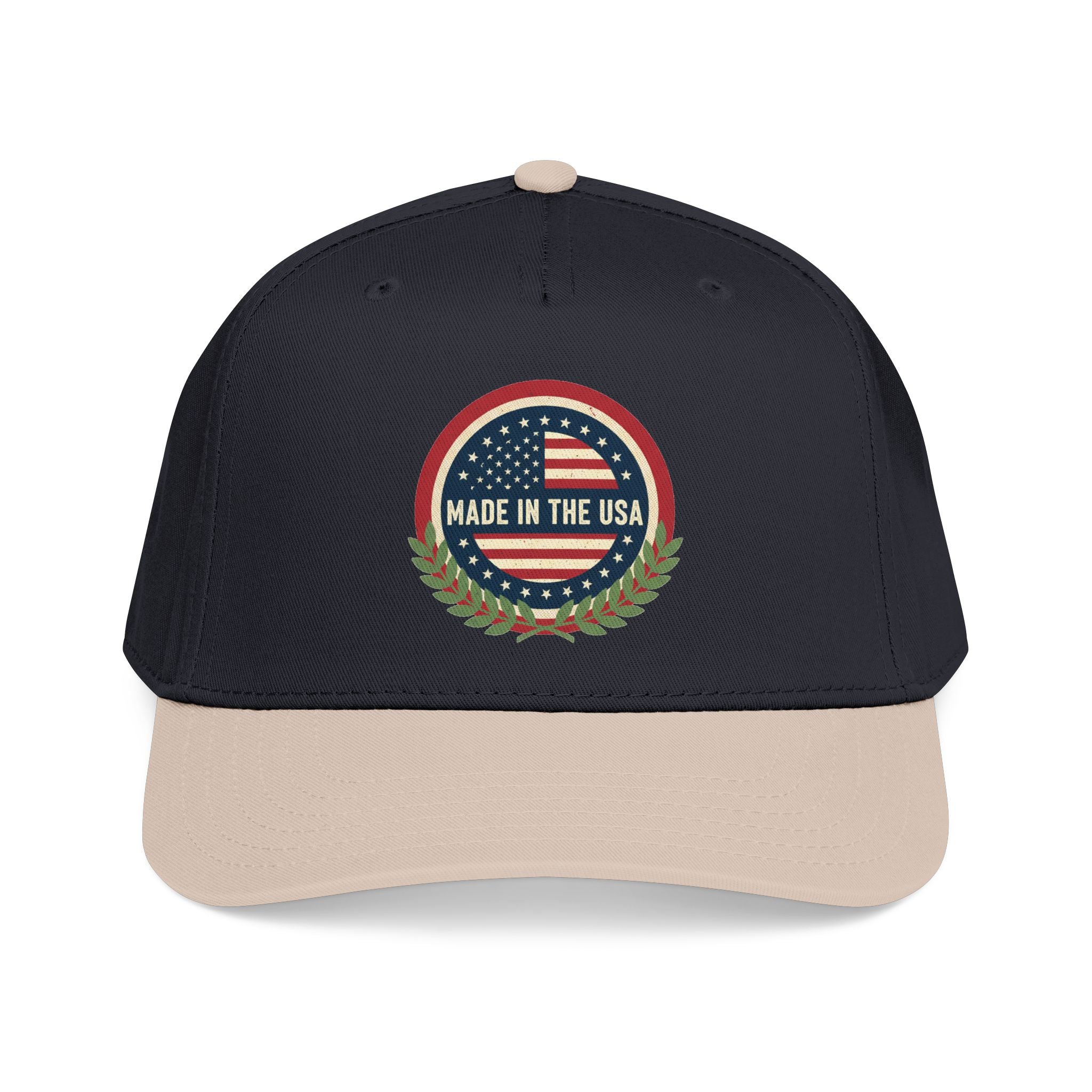 Made in the USA Baseball Cap — Vintage American Flag Patch
