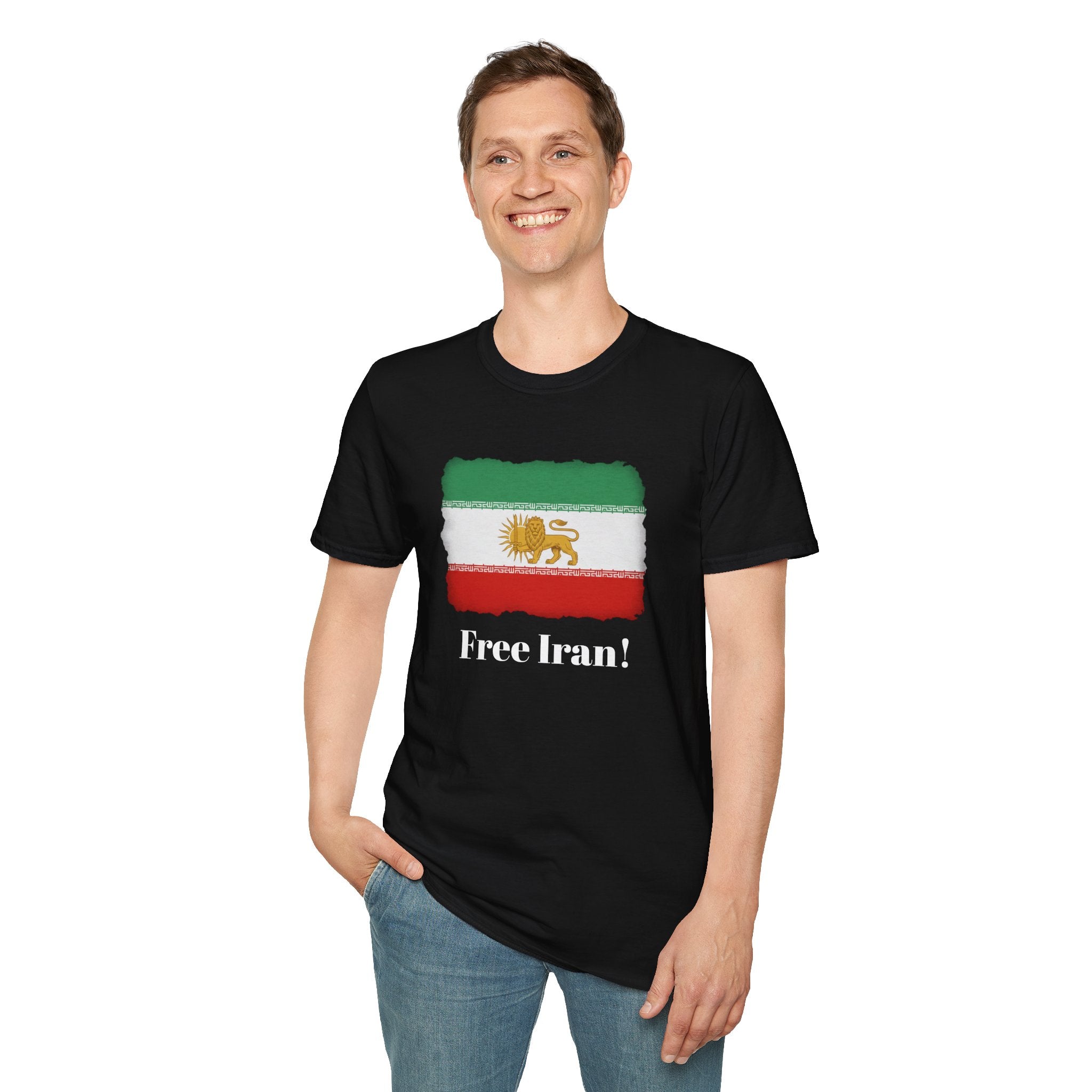 Free Iran Lion & Sun Flag T-Shirt — Lion & Sun Vintage Iran Independence Tee