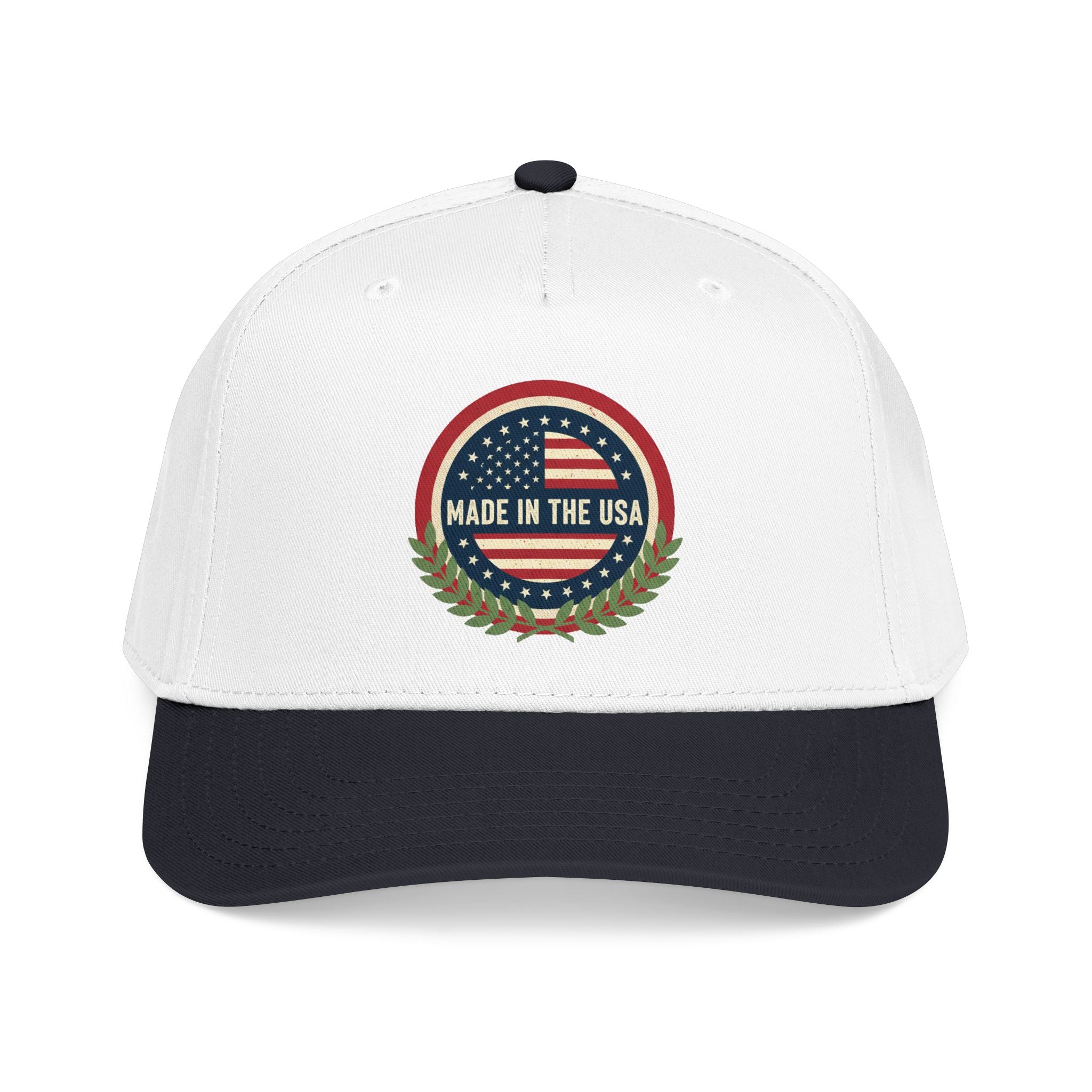 Made in the USA Baseball Cap — Vintage American Flag Patch