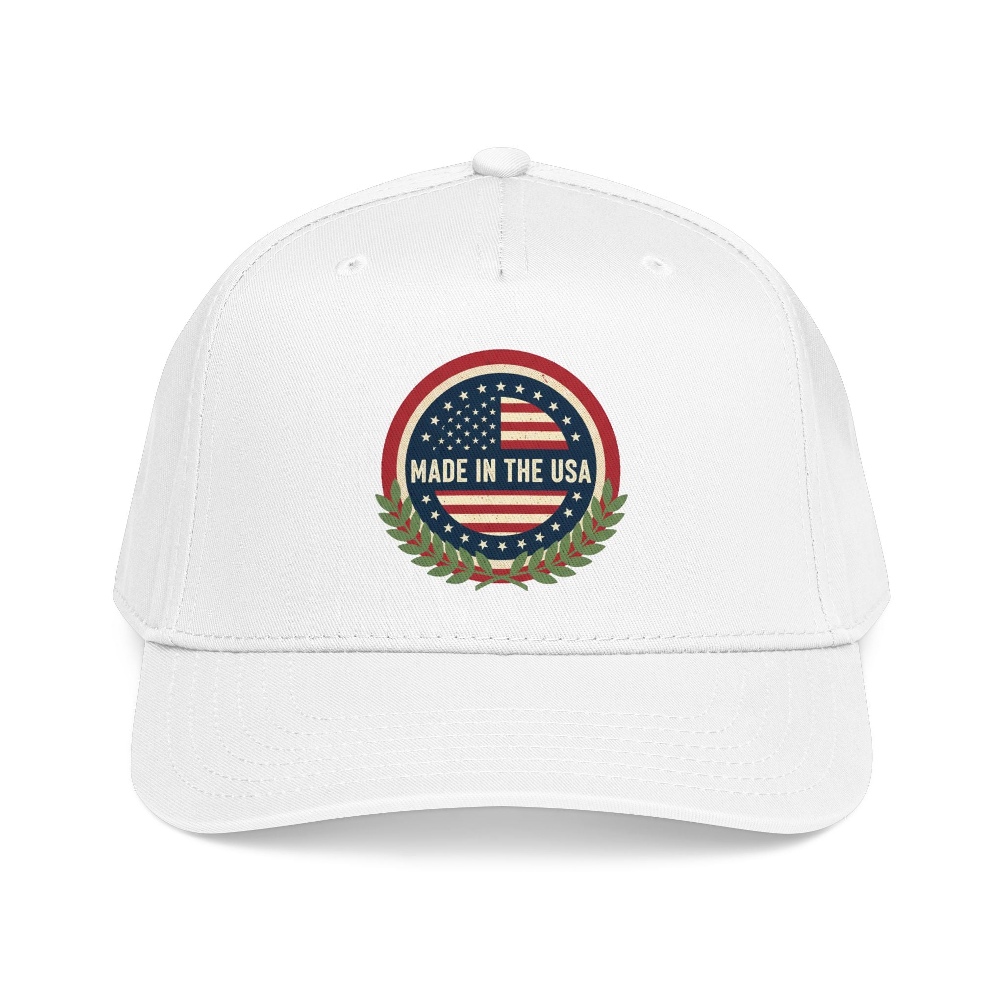 Made in the USA Baseball Cap — Vintage American Flag Patch