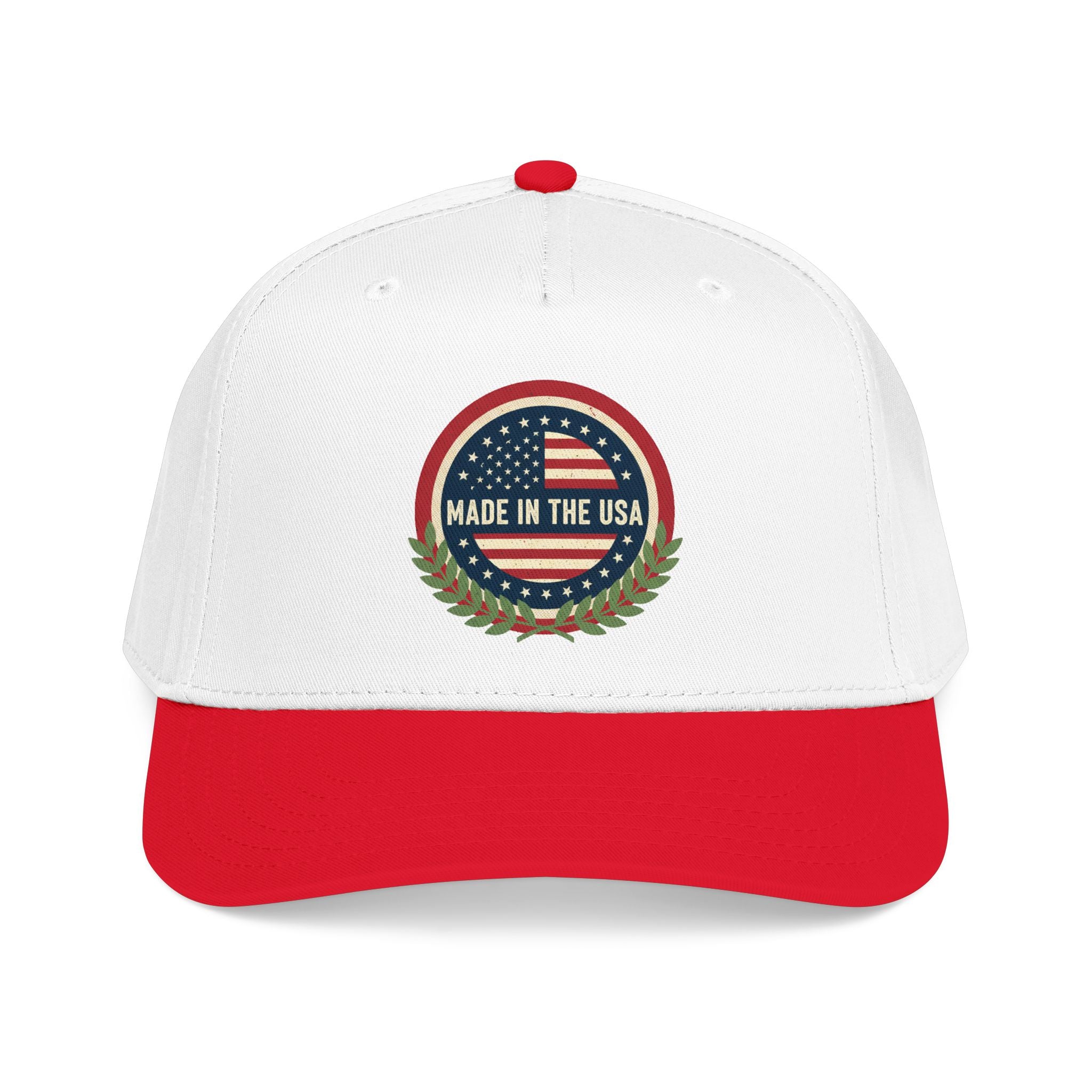 Made in the USA Baseball Cap — Vintage American Flag Patch