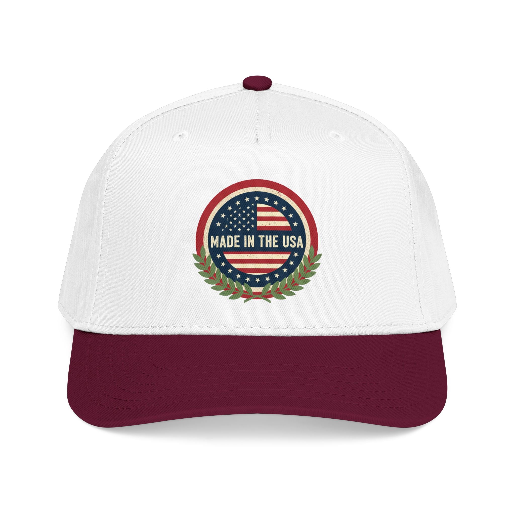 Made in the USA Baseball Cap — Vintage American Flag Patch