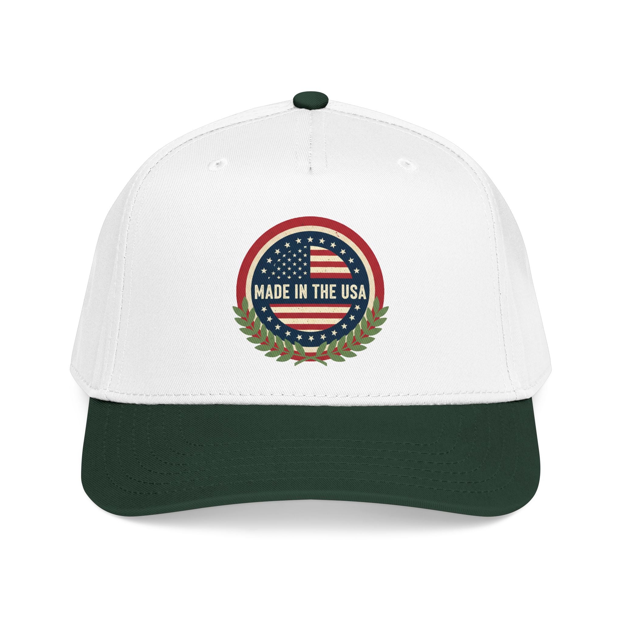 Made in the USA Baseball Cap — Vintage American Flag Patch