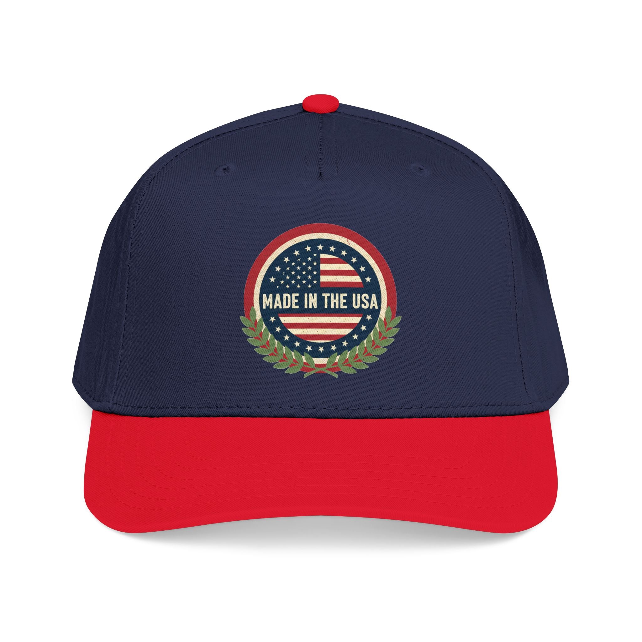 Made in the USA Baseball Cap — Vintage American Flag Patch