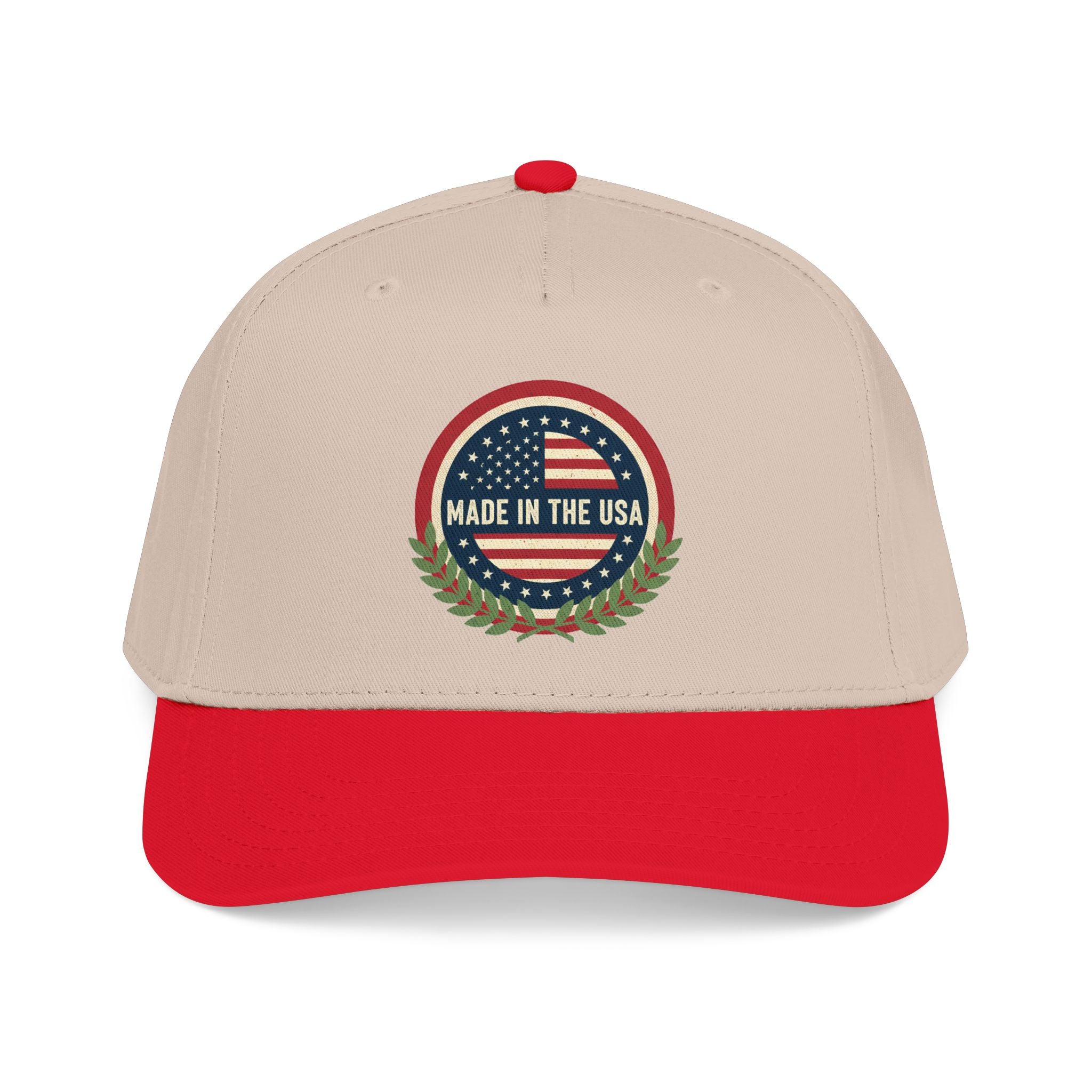 Made in the USA Baseball Cap — Vintage American Flag Patch
