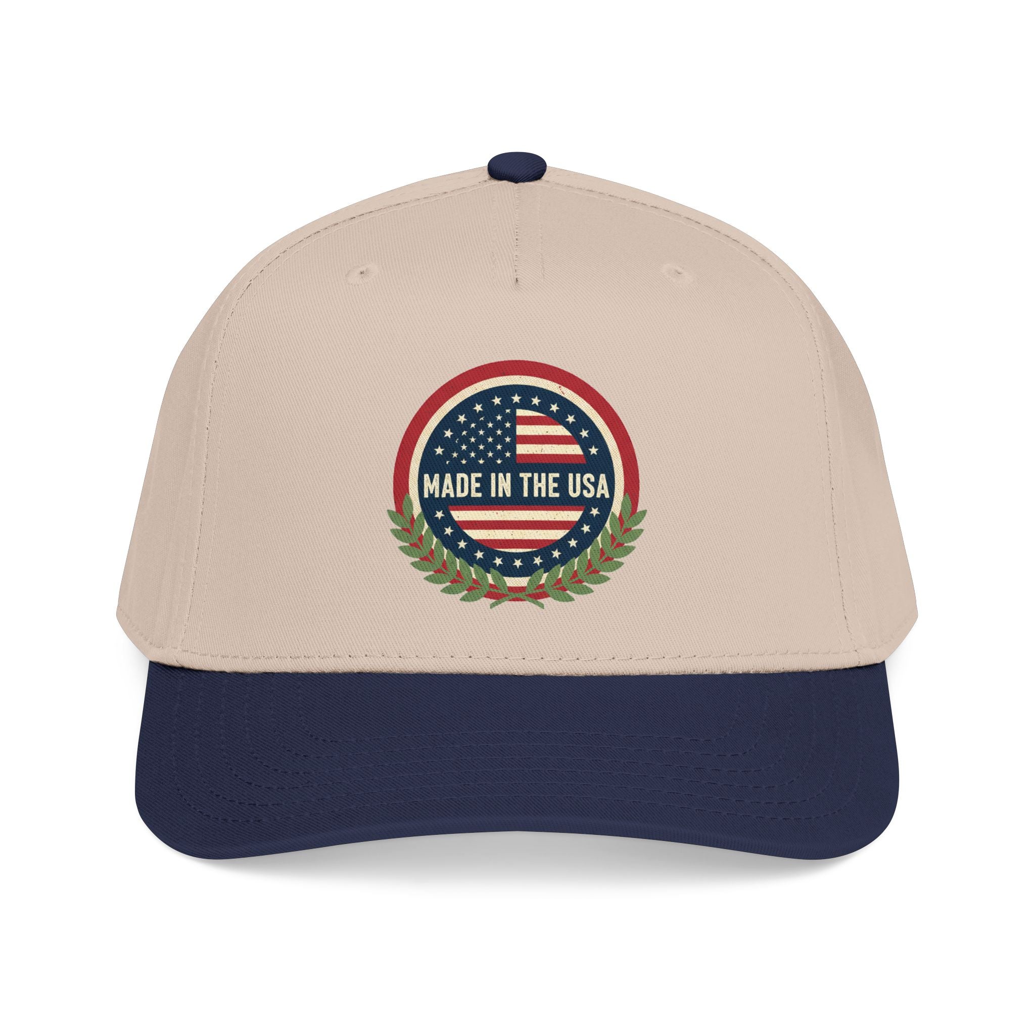 Made in the USA Baseball Cap — Vintage American Flag Patch