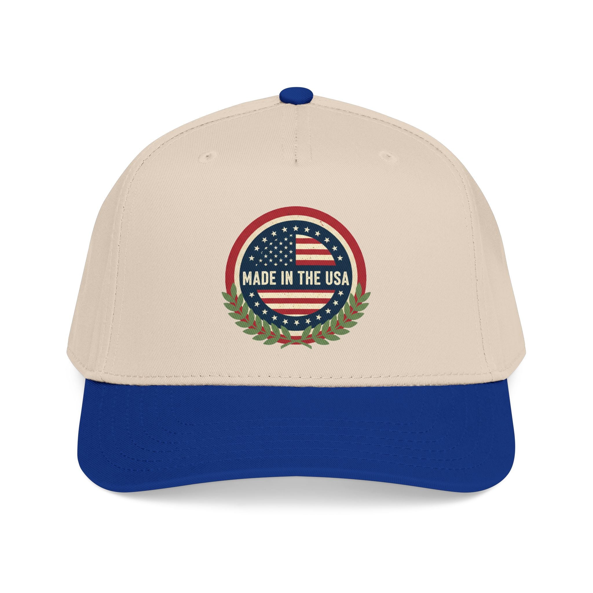Made in the USA Baseball Cap — Vintage American Flag Patch