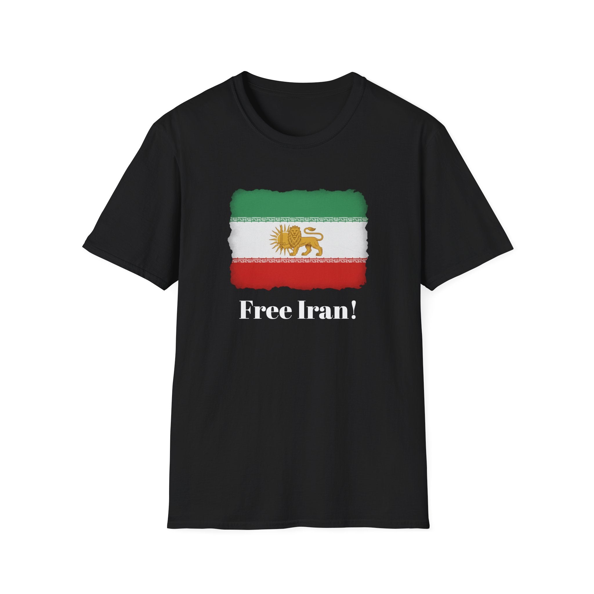 Free Iran Lion & Sun Flag T-Shirt — Lion & Sun Vintage Iran Independence Tee