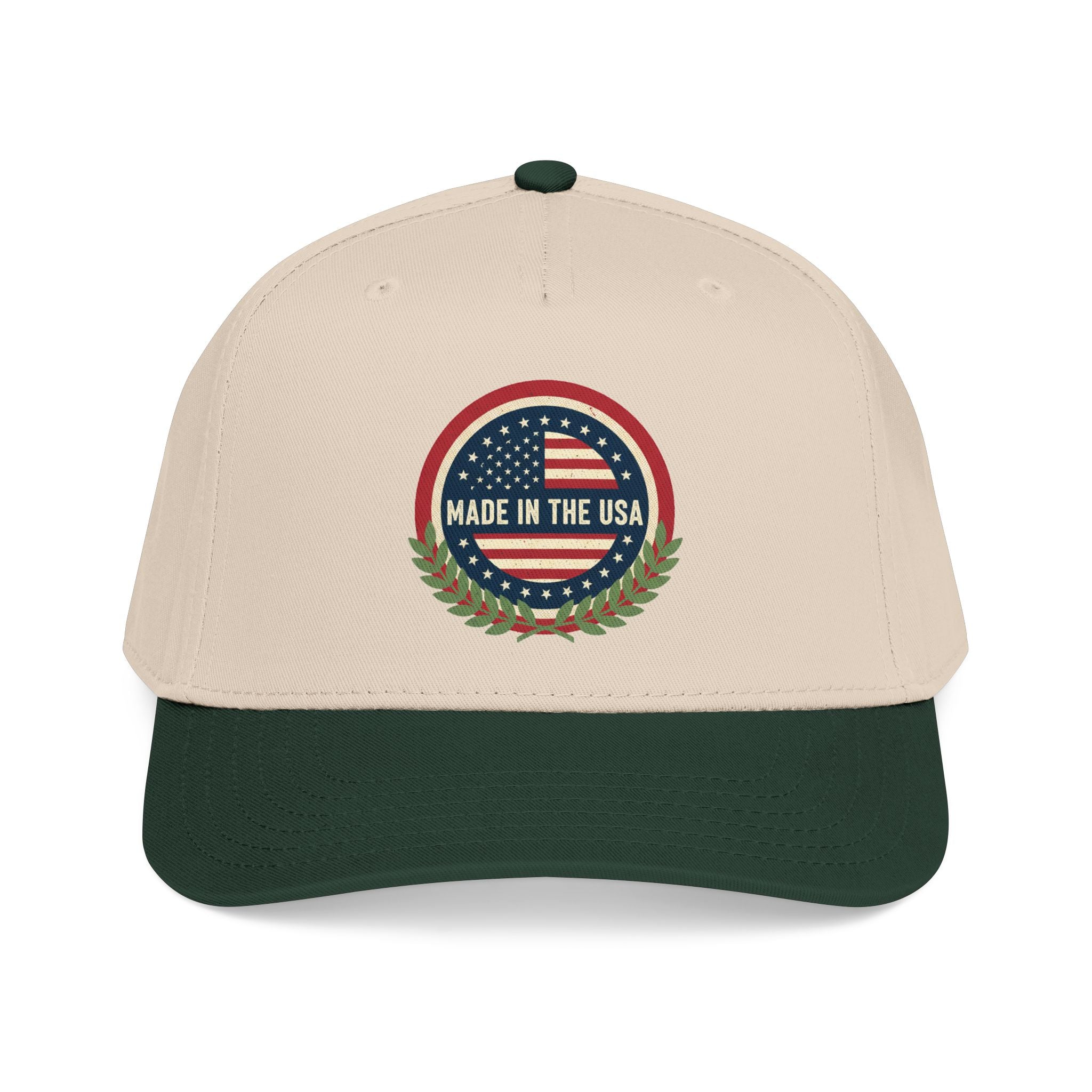 Made in the USA Baseball Cap — Vintage American Flag Patch