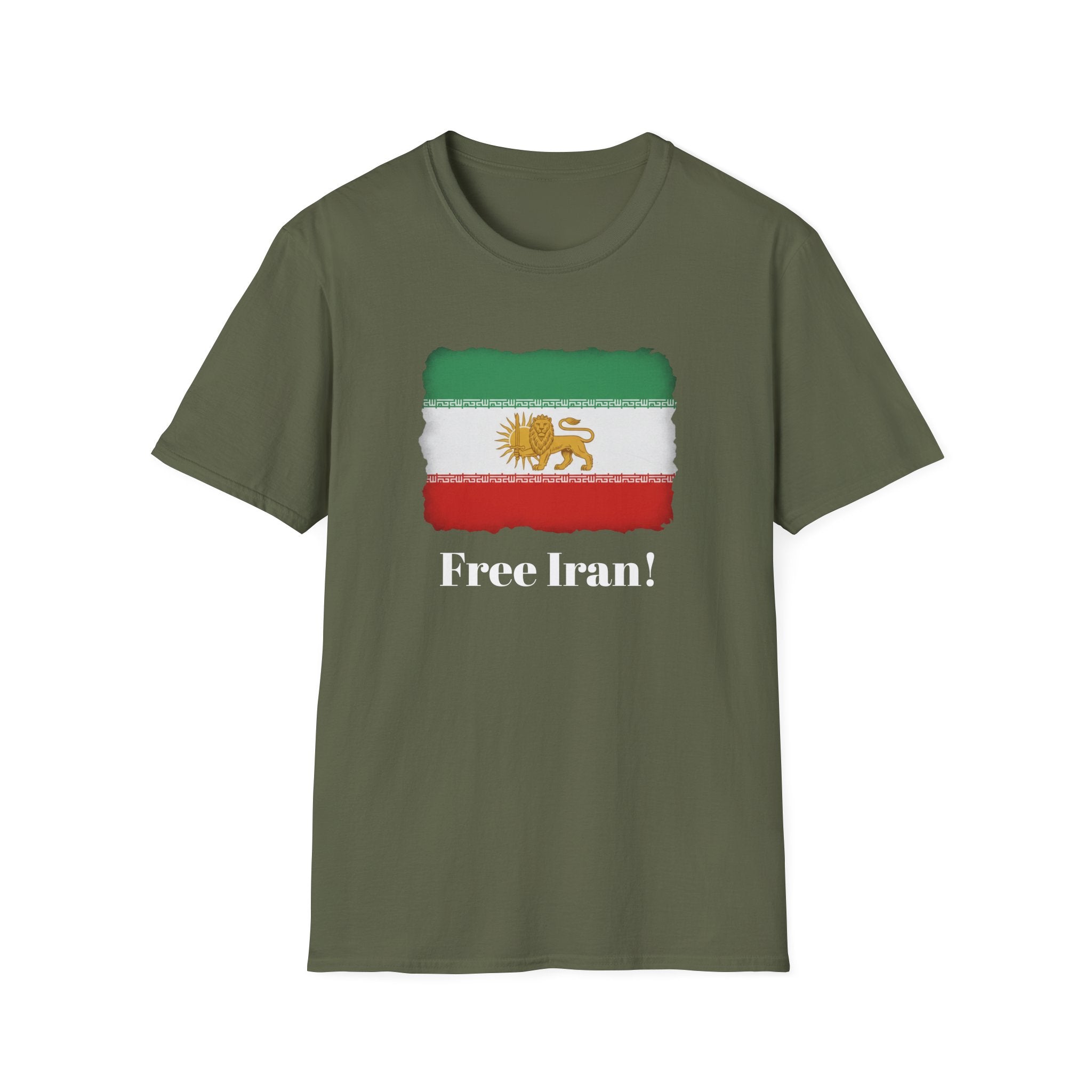 Free Iran Lion & Sun Flag T-Shirt — Lion & Sun Vintage Iran Independence Tee