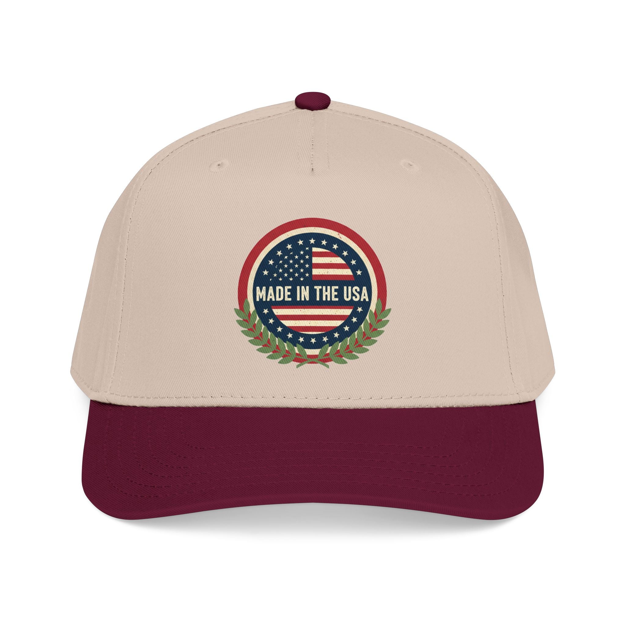 Made in the USA Baseball Cap — Vintage American Flag Patch