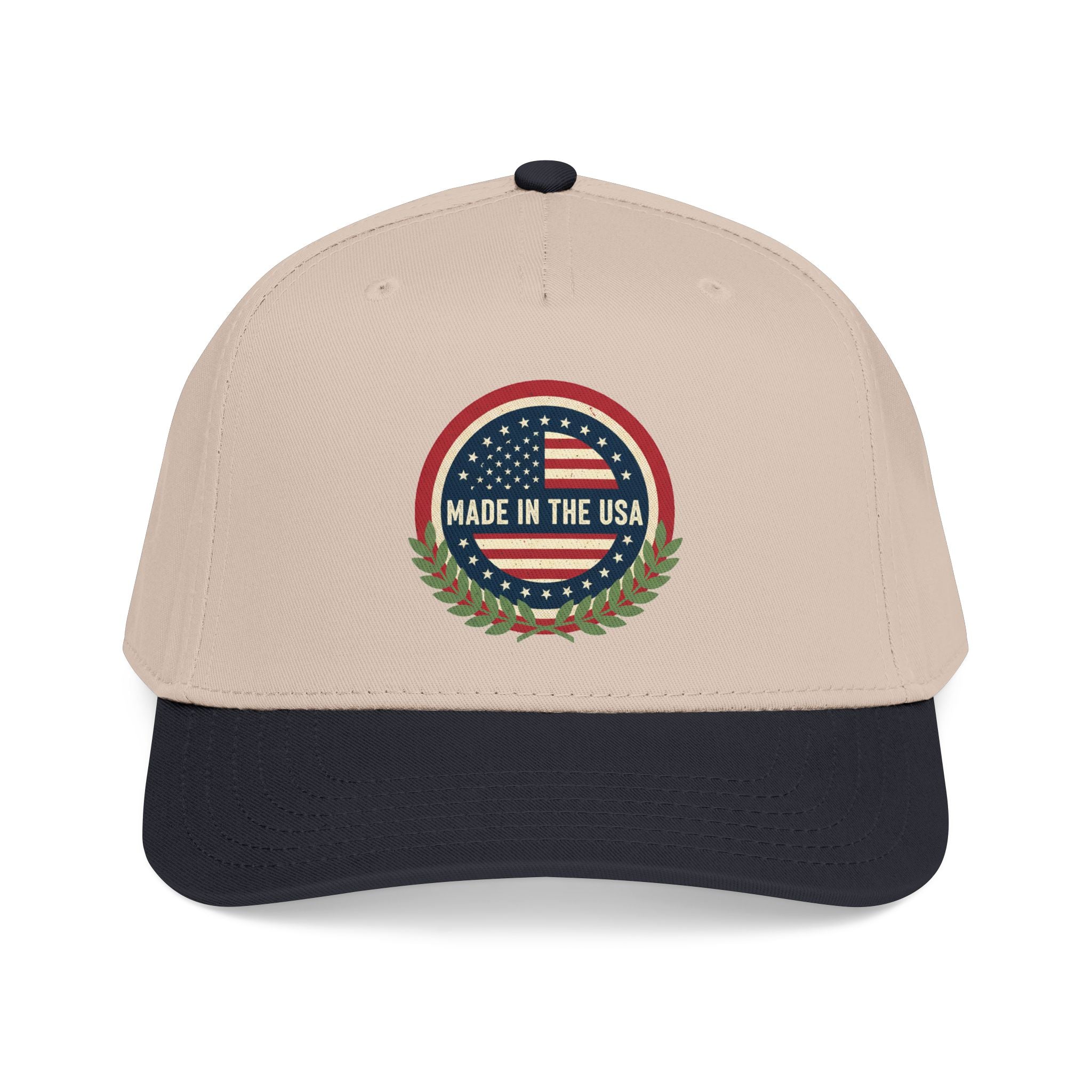Made in the USA Baseball Cap — Vintage American Flag Patch