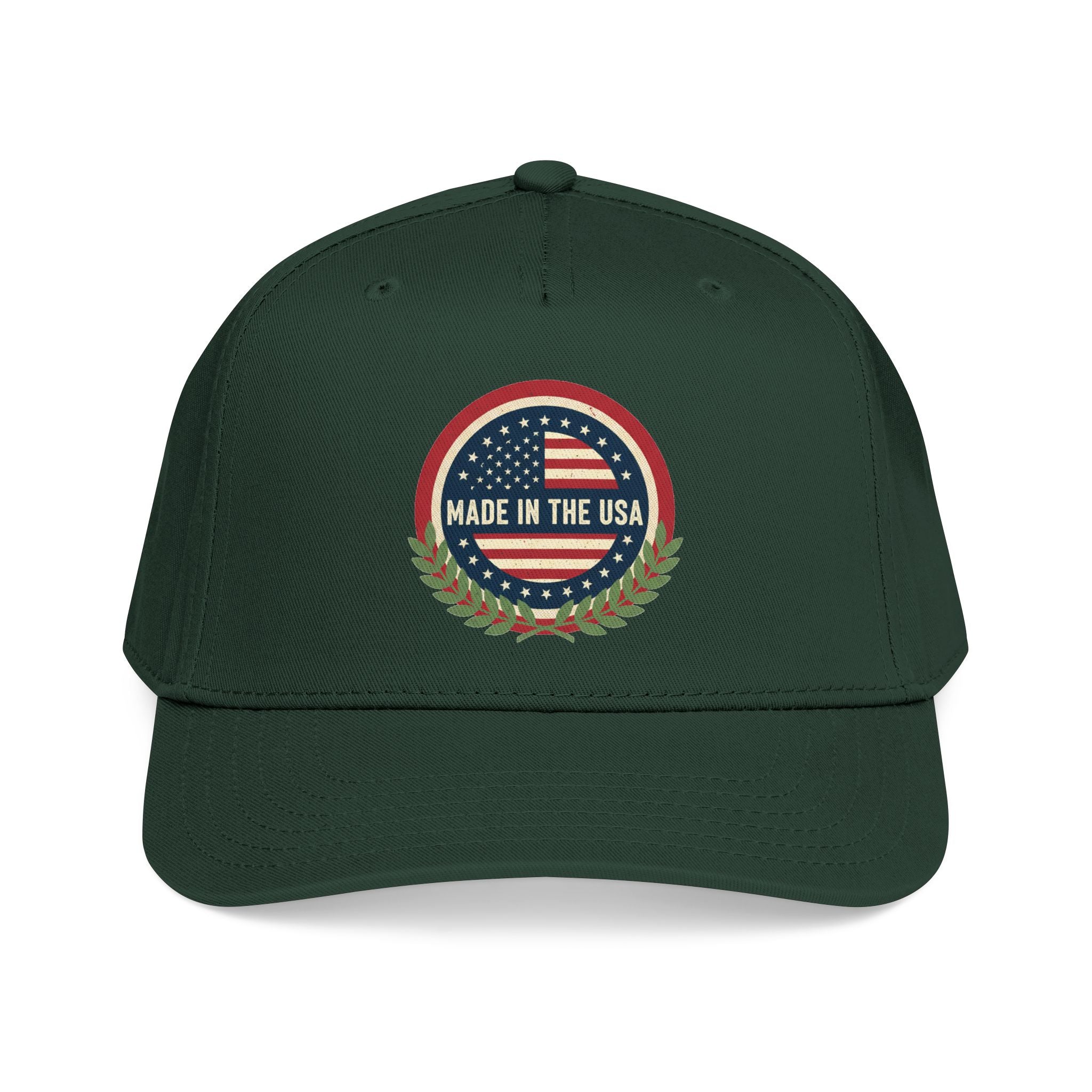 Made in the USA Baseball Cap — Vintage American Flag Patch
