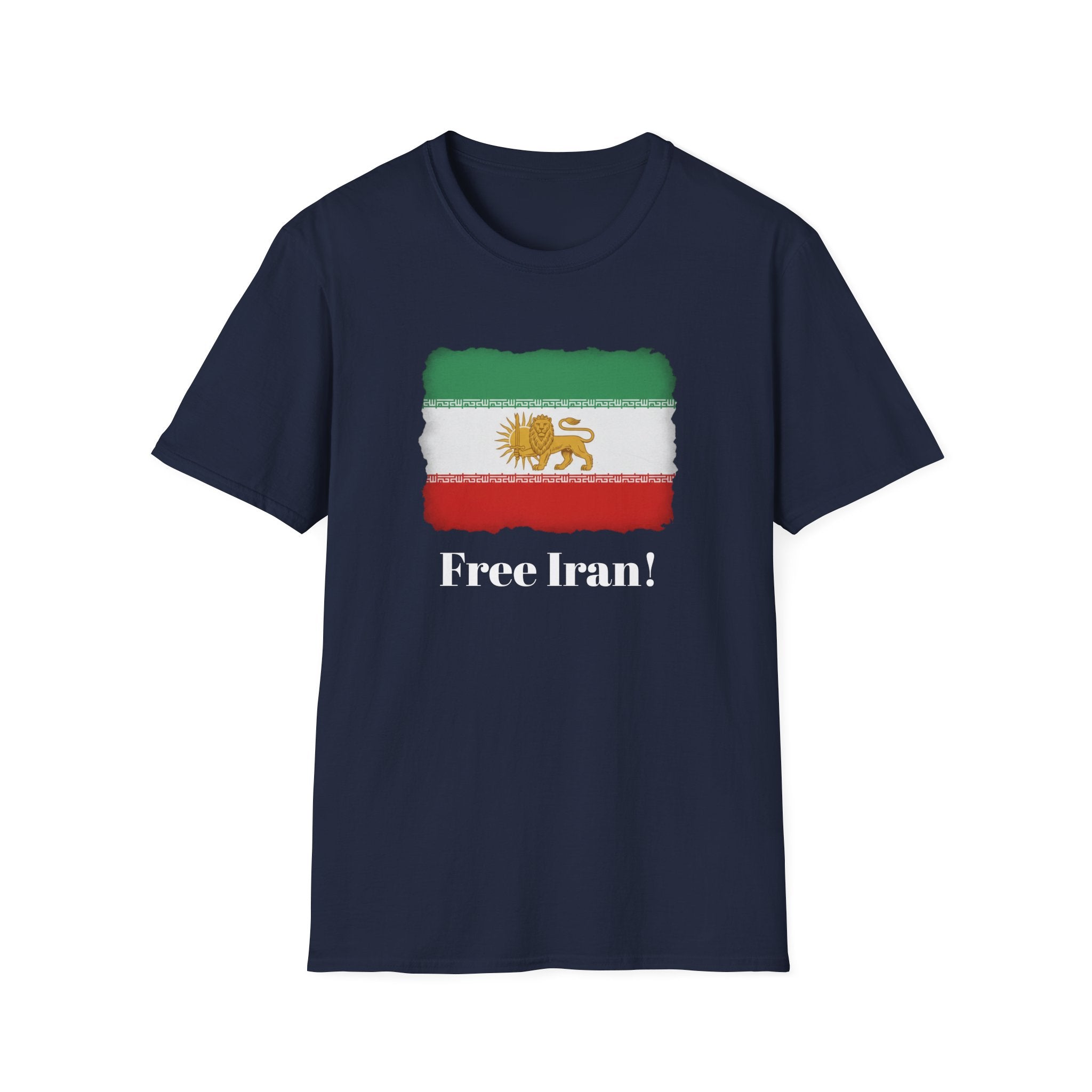 Free Iran Lion & Sun Flag T-Shirt — Lion & Sun Vintage Iran Independence Tee